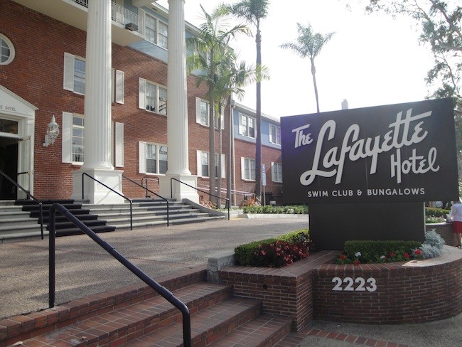 Now playing: Poolside movies at the Lafayette