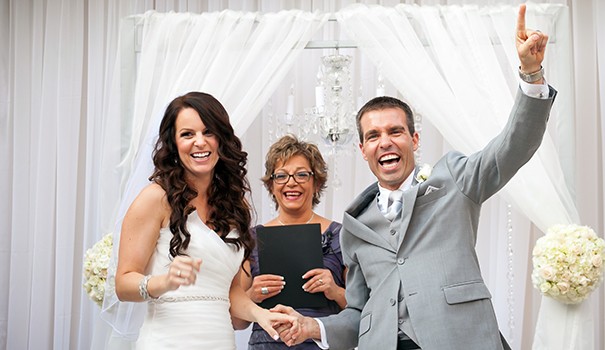 Bone marrow recipient officiates donor’s wedding