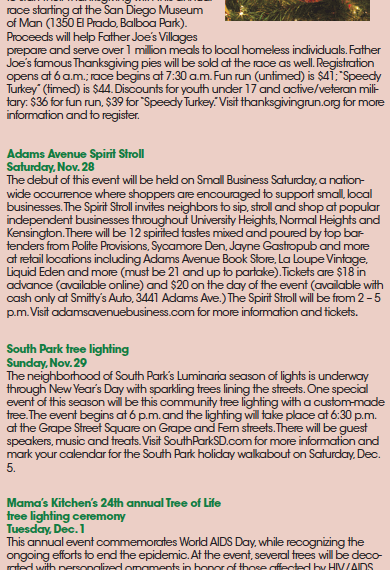 Calendar: Nov. 20 – Dec. 3