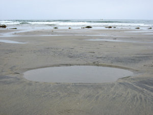 Tide lines: Moon walking at La Jolla Shores