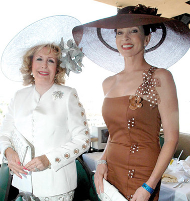 Heavenly, hair-raising hats top Del Mar's opening day