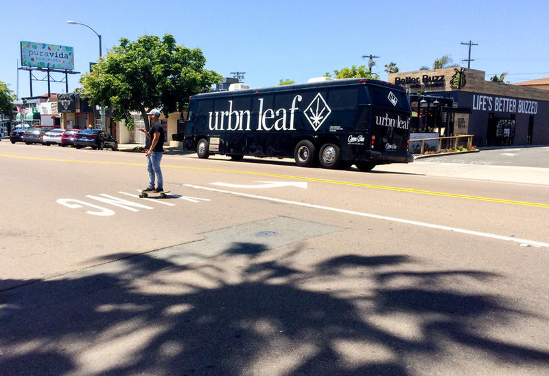 Take a ride on the magic Cannabus in Pacific Beach