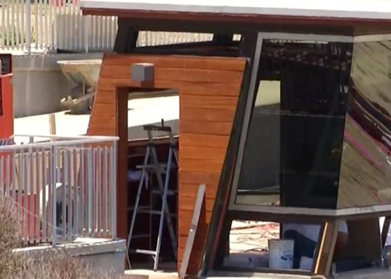 Lifeguard tower construction far behind amid work conflicts, environmental delays