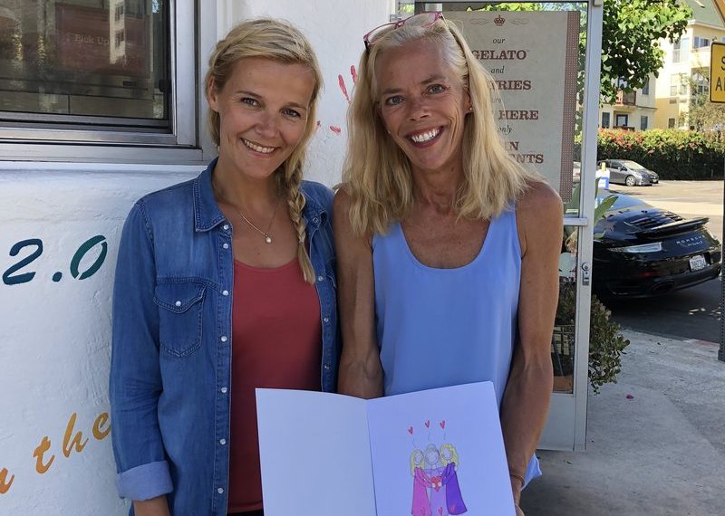 Vacationing Norwegian artist delivers custom drawing to PB customer??
