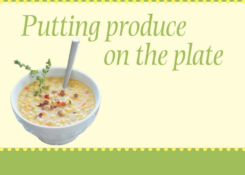 Putting produce on the plate