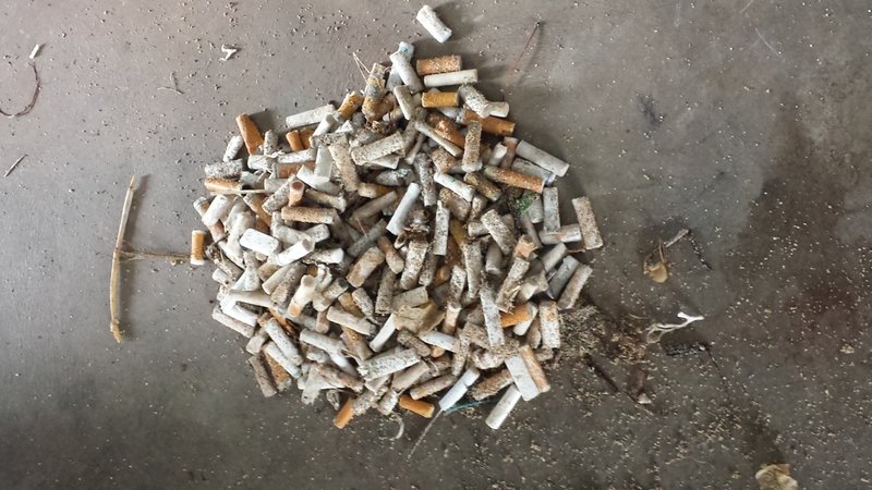 San Diego beach trash mostly plastic, cigarettes