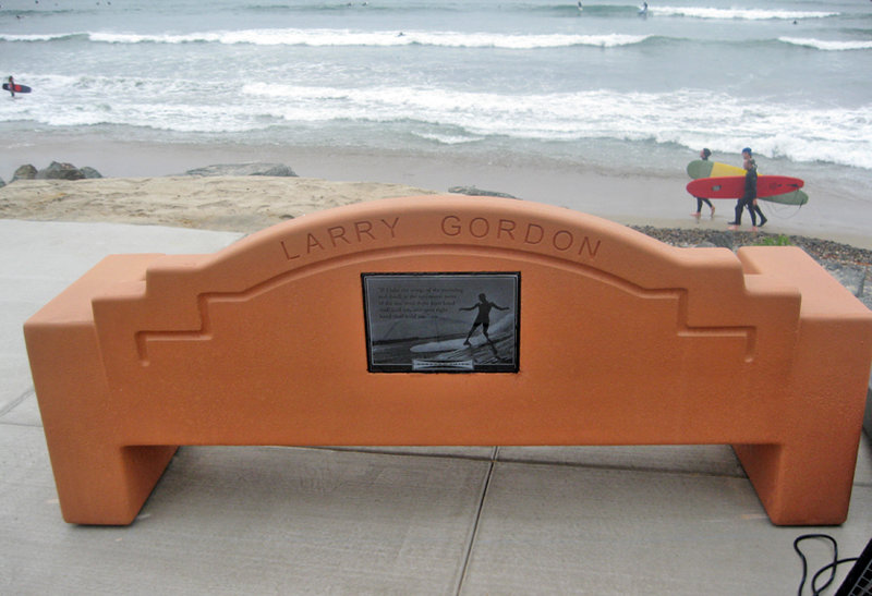 Memorial benches unveiled for surf legends at Tourmaline Surfing Park