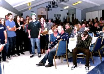 Artist makes a splash on guardrail outside skate park