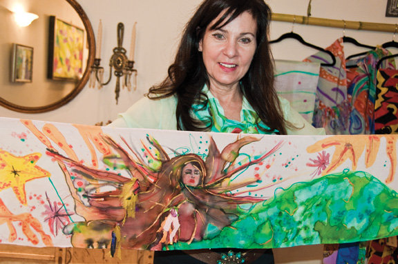 Hair salon doubles as silk showroom