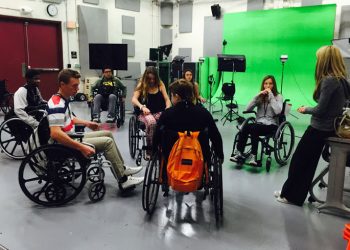High school students learn the challenges of being wheelchair-bound