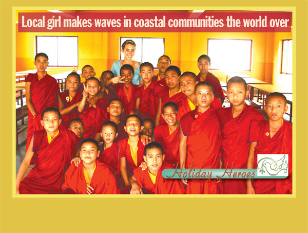 Holiday heroes: Local girl makes waves in coastal communities the world over