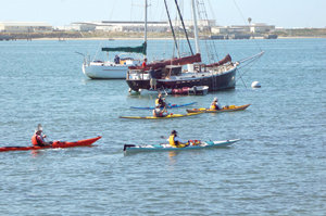 Kayaks offer simple floating fun in the water