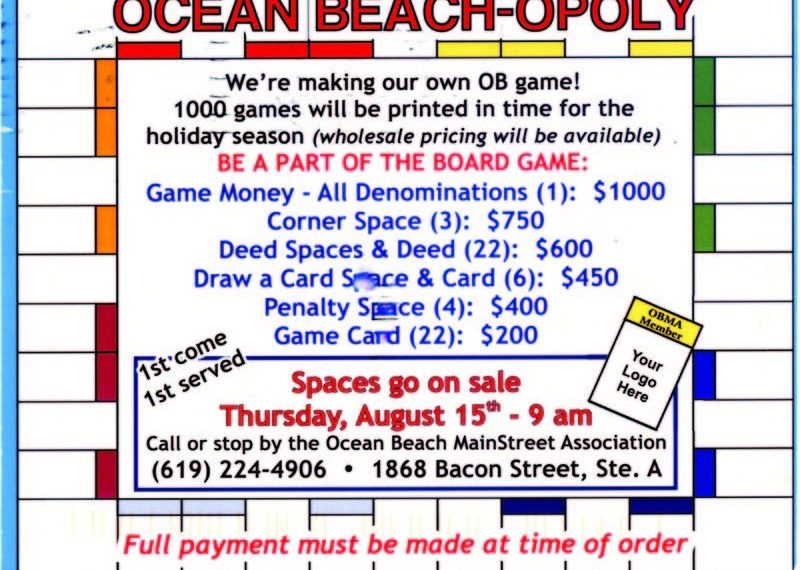 OBMA’s ‘Ocean Beach-opoly’ board game idea catches fire