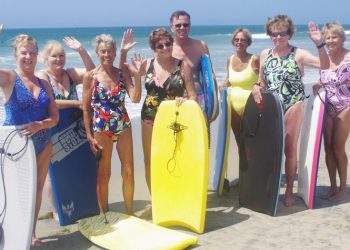 For these seniors, social networking is about the boogie boards