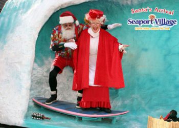Surfing Santa opens holiday season at Seaport Village