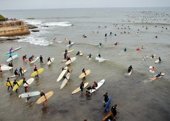 Surfrider's Paddle for Clean Water in Ocean Beach on Sunday