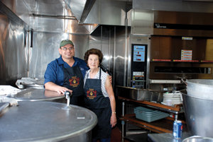 Saúde! A toast to the kitchen crew