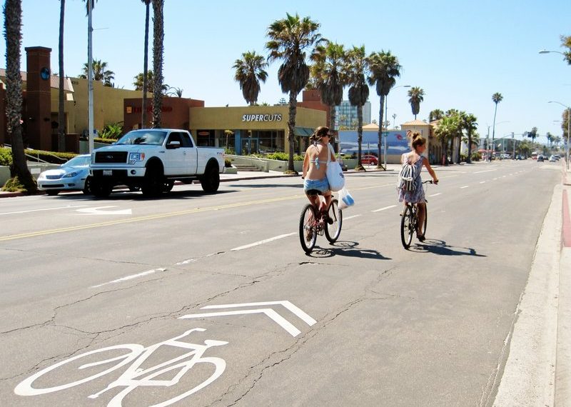 New lane-sharing symbols don’t mean street takeover by bicyclists in PB, OB
