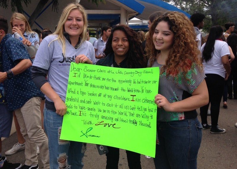 Country Day seniors are Just in Time for local foster youth