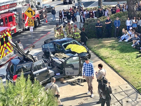 Crash simulation teaches Point Loma students effects of drunk driving