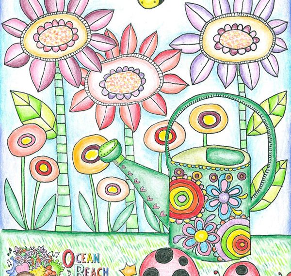 Winners of Ocean Beach Farmers Market Adult Coloring Contest