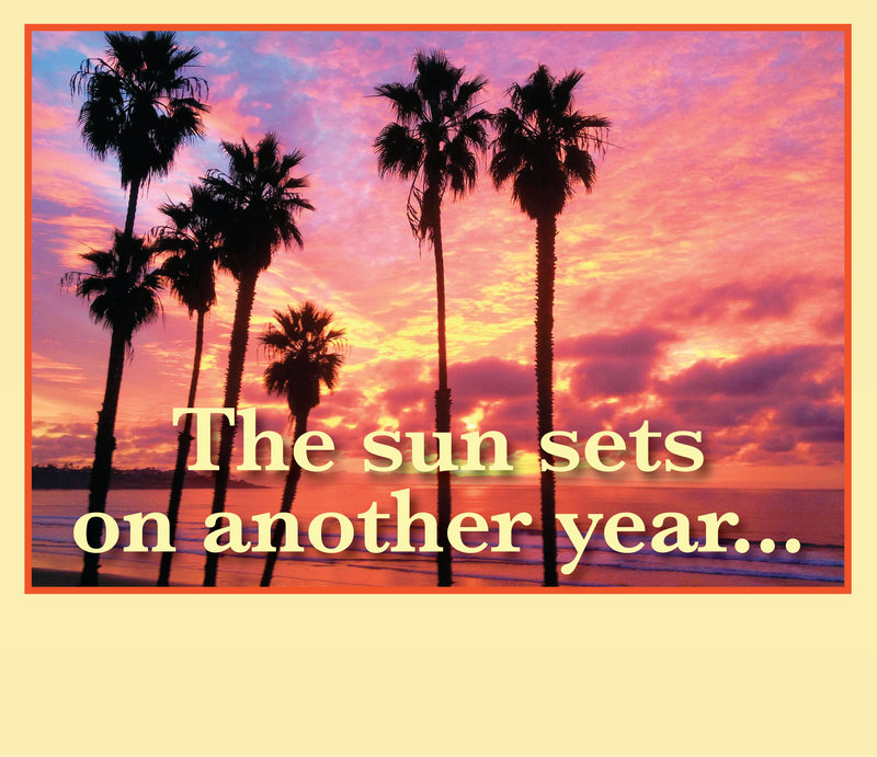 The sun sets on another year...