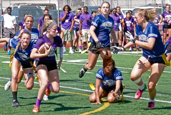 Seniors rout juniors in Point Loma Powder Puff