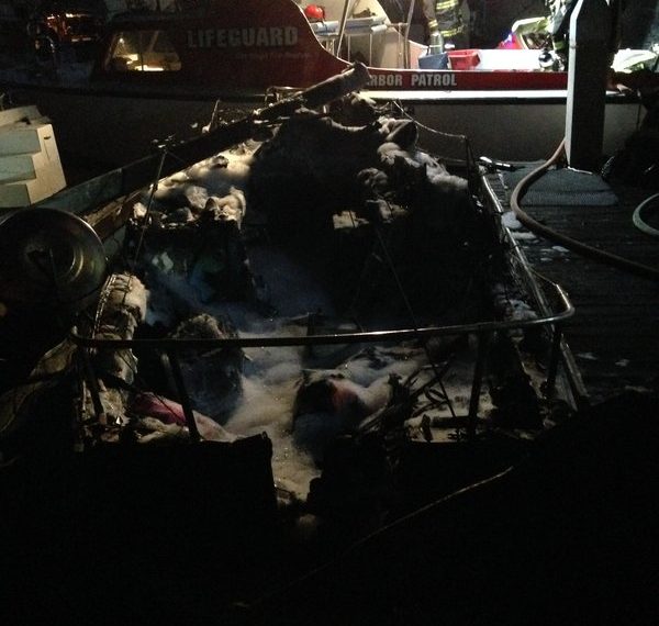 Bayside boat fire