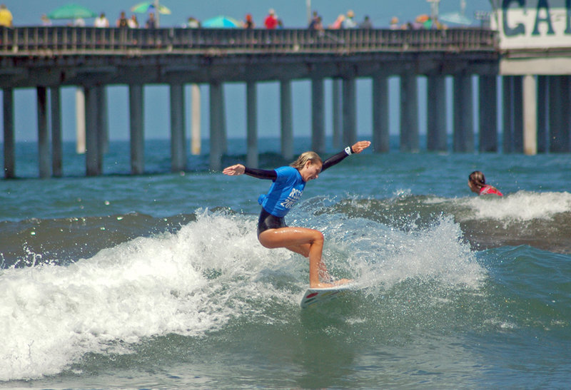 Surfers compete in Ocean Beach at Revolt Summer Surf Series