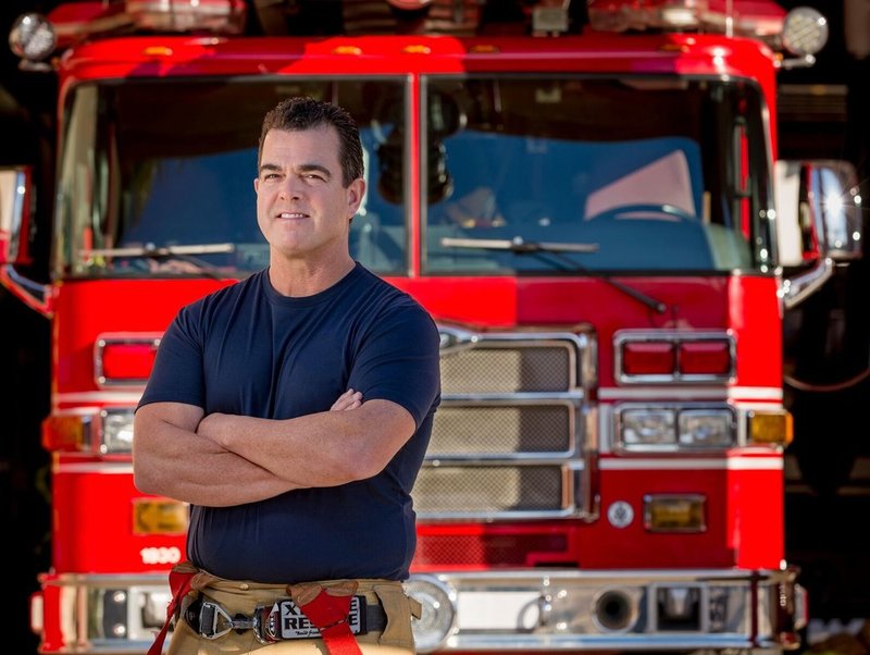 Firefighter Aaron Brennan kicks of District 1 campaign