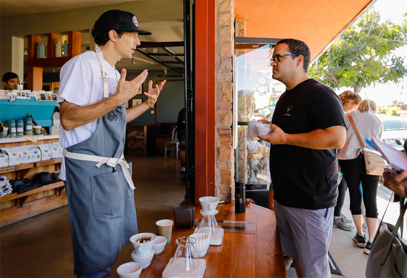Rare and indulgent geisha coffee available in Pacific Beach at $35 a cup